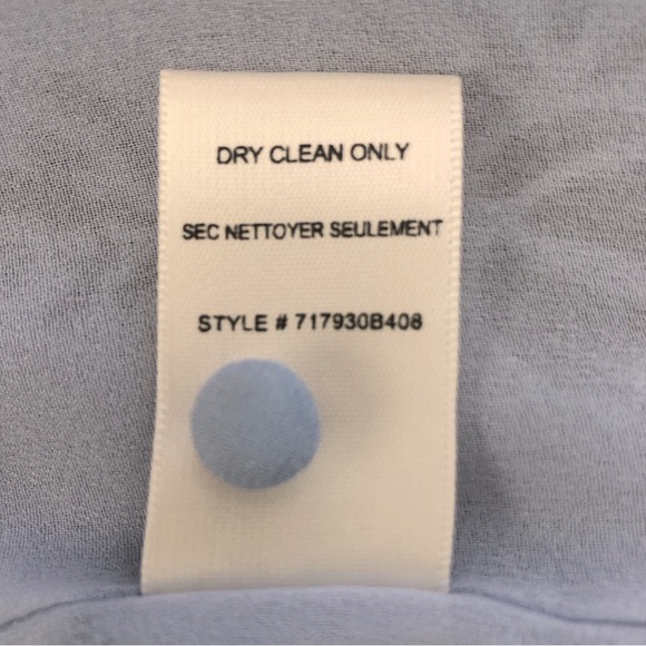 Rebecca Taylor Metallic Rose Patterned Silk Smocked Top in Blue, 4 - Picture 13 of 13